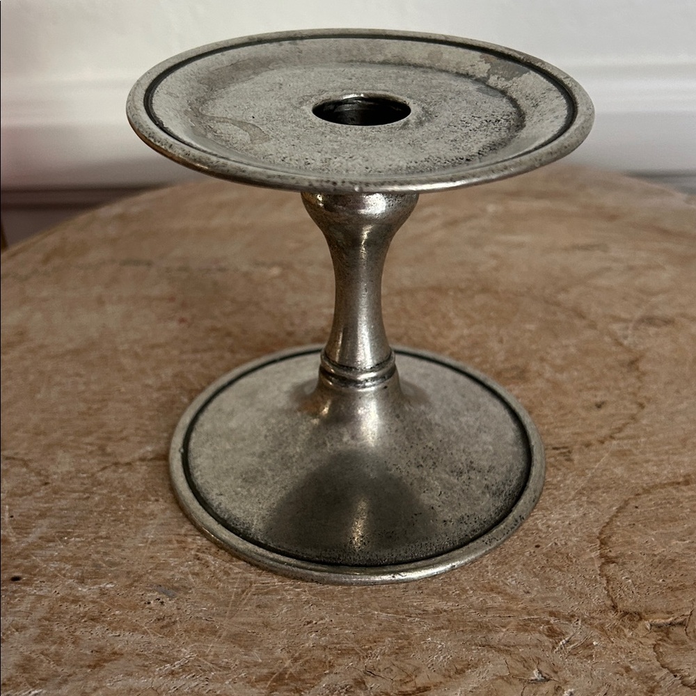 Pottery Barn Antique silver Taper or Pillar Candle Holder